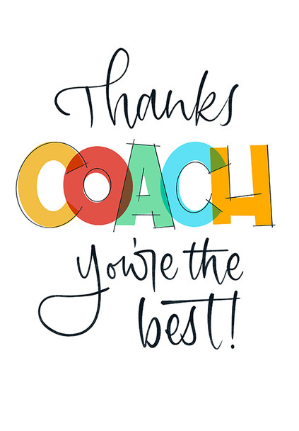Extra Large TY- Thanks Coach (31.5 x 22cm)
