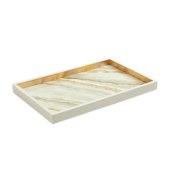 Lacquer Tray Handmade - Bathroom-Marble Moonlight (40x24cm) 