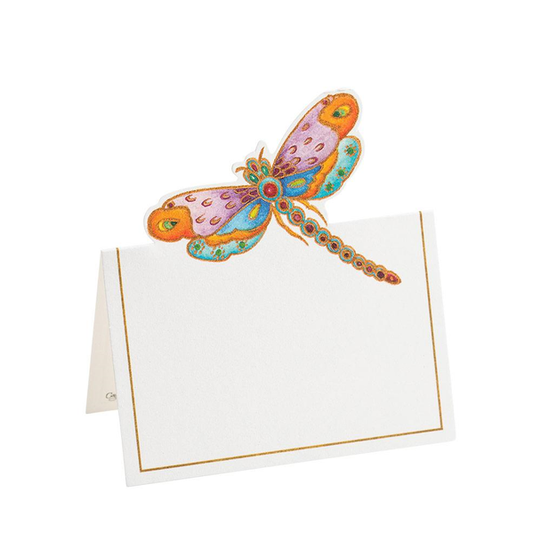 Place Card - Pk8 Jewelled Pond Die Cut