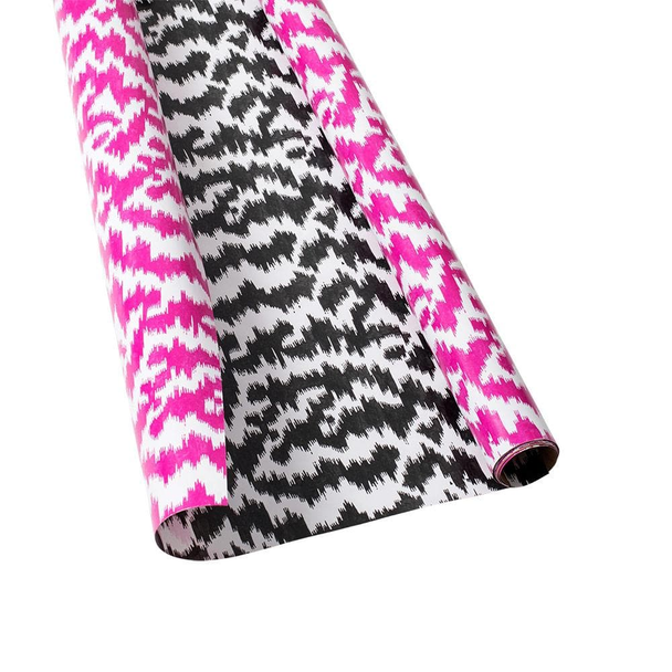 Rollwrap SALE (2.4mx76cm)- Modern Moire Fuchsia&Black(Reversible)