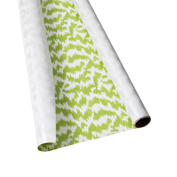 Rollwrap SALE (2.4mx76cm) - Modern Moire White&Green(Reversible)