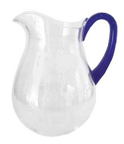 Jug - Acrylic Clear with Blue Handle