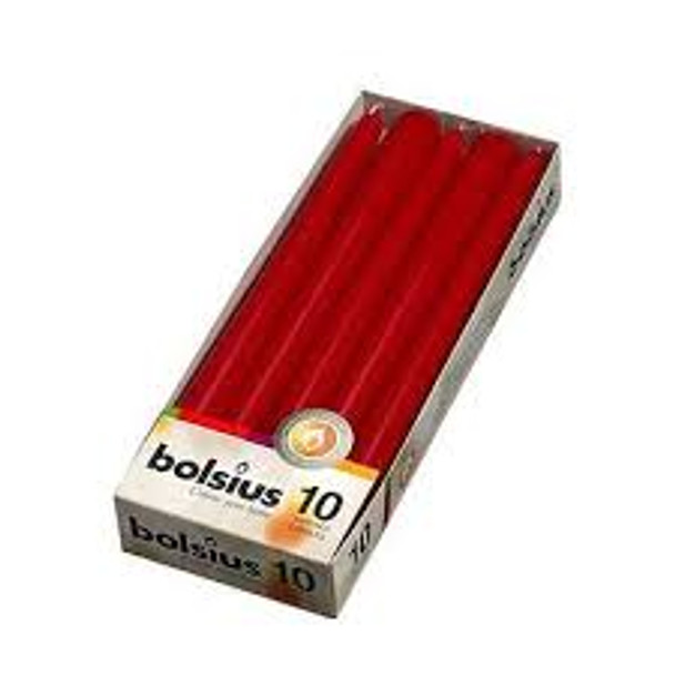 SALE-Crown Candles Wine Red (10) H230 xØ20mm (.83ea)