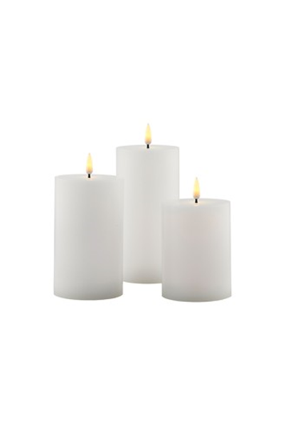Sille Candle - 3 pce Set White 3x1LED