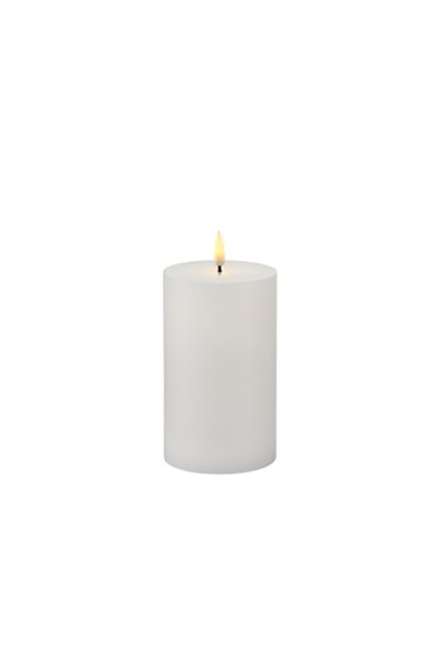 Sille Candle - White  Ø7.5 x H12.5cm 1LED