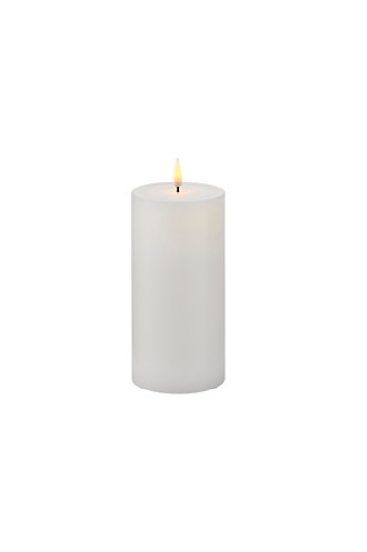 Sille Candle - White  Ø7.5 x H15cm 1LED