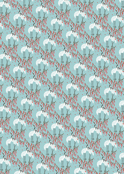 Wrap - Cranes on Blue