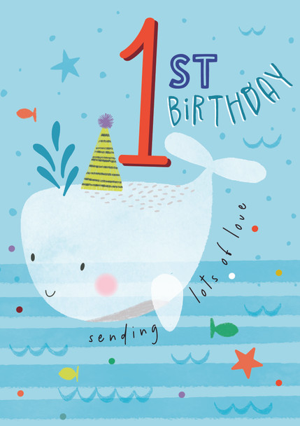 HB- 1st Birthday Whale