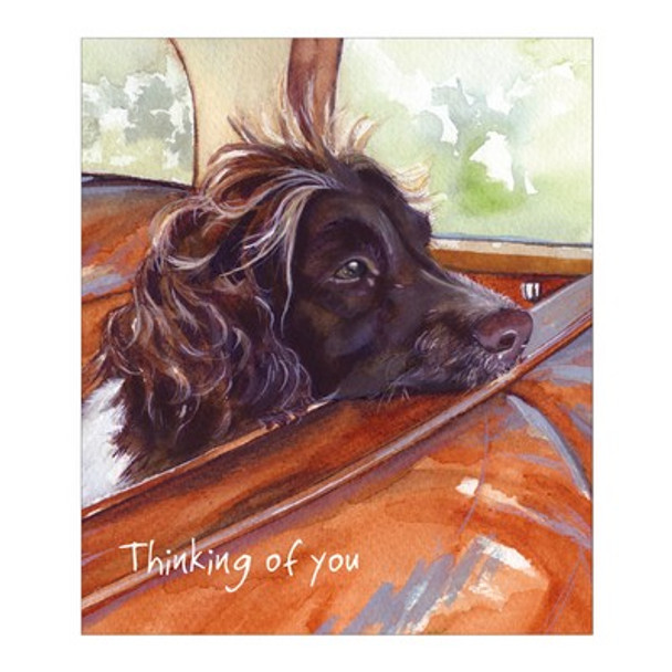SALE Small Card TOY- Vintage Spaniel