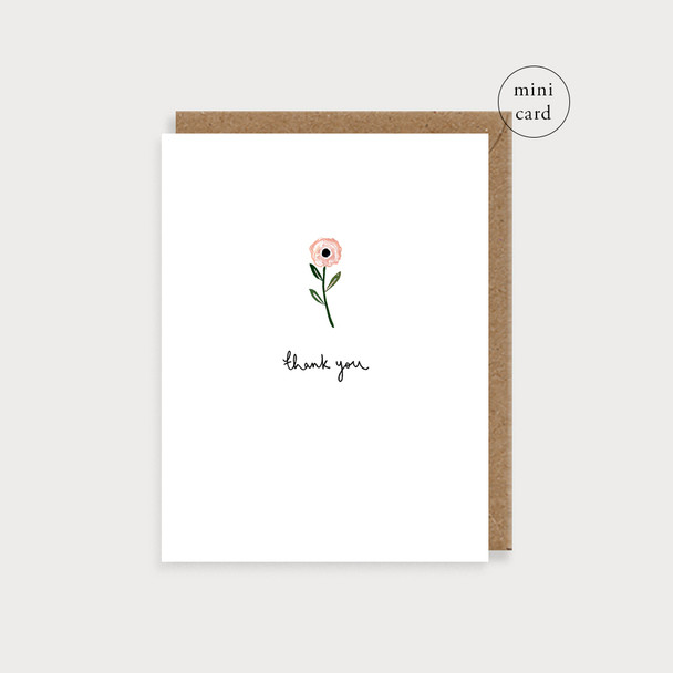 Small Card TY- Pink Flower