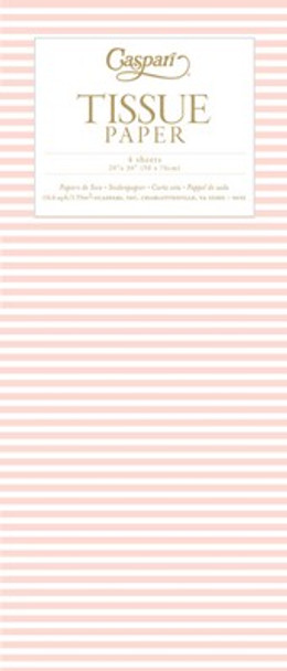 Tissue printed-Mini Stripe Blush (Pkt 4 sheets)