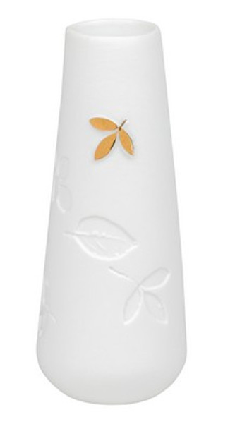 Vase Mini - Embossed Porcelsain w Gold Leaf Decal (Ø3.5xH6cm)
