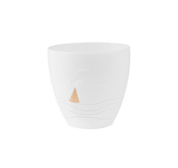 Votiv - w Boat Decal Fine Porcelain (H9x9.5cm)