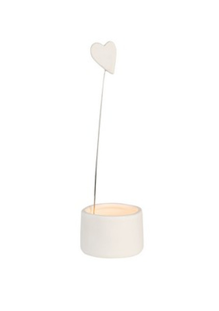 Tealight Holder - SALE Porcelain Heart (Ø6x18.5cm)