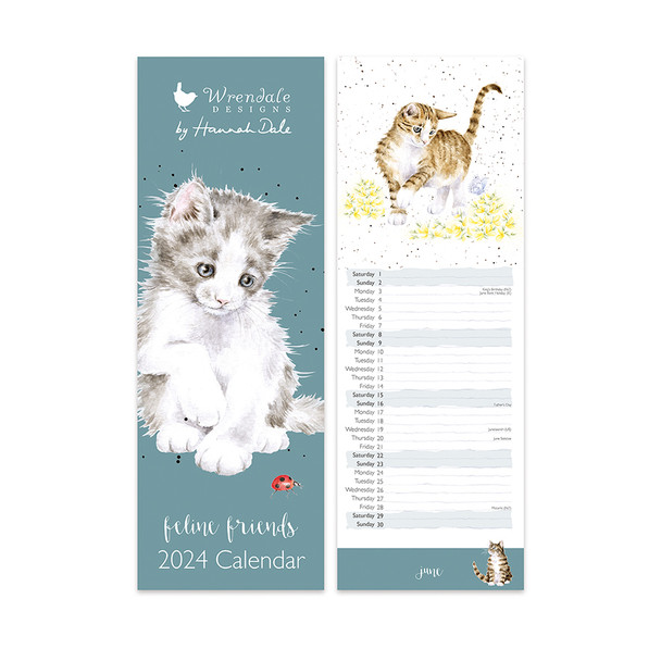 Calendar - SALE-2024 Slim Feline Friends