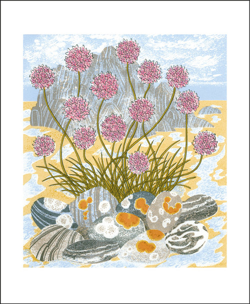 Angie Lewin- Sea Pinks and Pebbles
