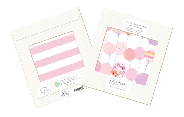 Eco Wrap Pack HB- Pink Balloons & Stripes