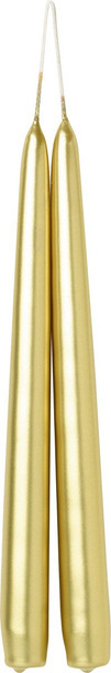 Taper Candle Pairs (Box 6) - Gold-H24cm-6hr