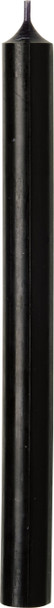 Cylinder Candles (Box 25) - Solid Black-25cm-11.5hr($2.50ea)
