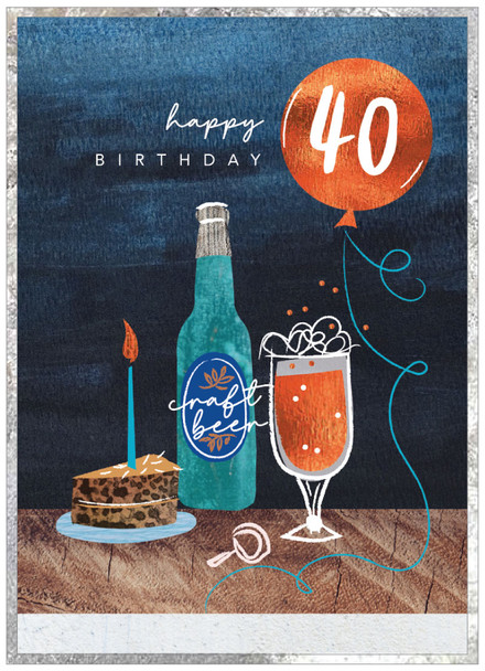 HB- 40th Beer Cake