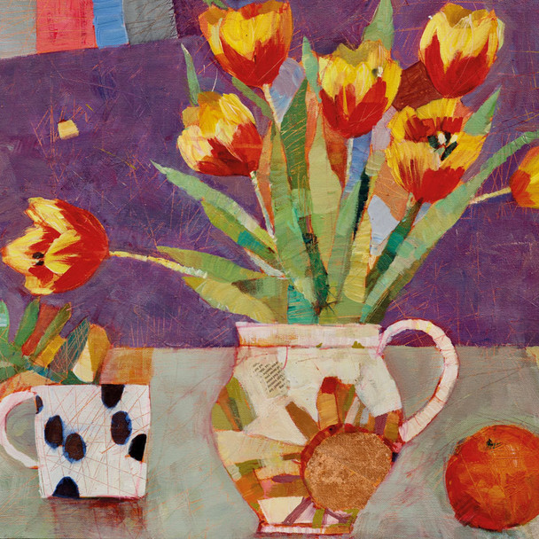 Tulips, Orange and Stoneware Mug