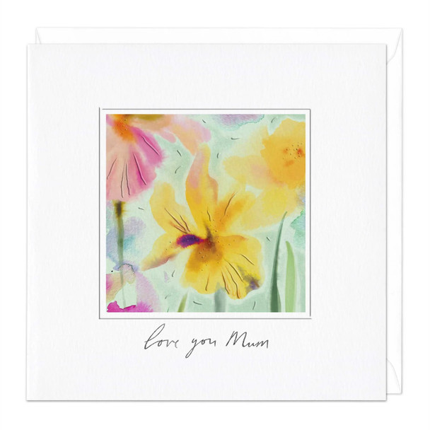 Mother's Day- Love You Watercolour Flower (Unbagged)