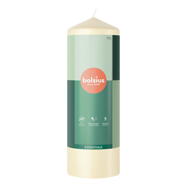 Essentials Pillar Candle Pearl - H200 xØ58mm 75hrs