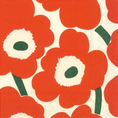 Marimekko - Unikko Orange Green - McMillan Cards & Paper