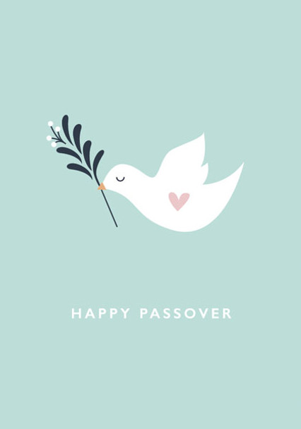 Happy Passover - Dove with Branch