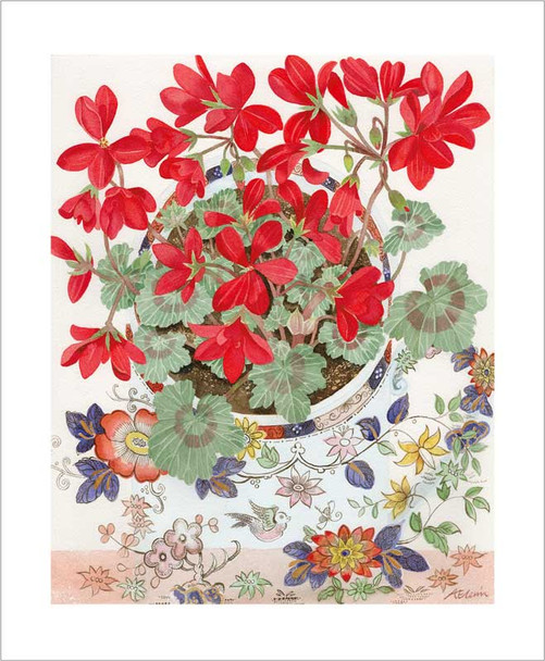 Angie Lewin- Pelargonium In Floral Cup
