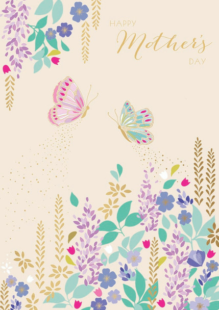 Mother's Day- Butterflies On Cream