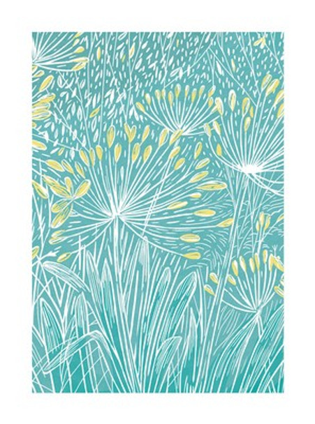 Sunshine Garden- Blue Seed Heads (100 x 135mm)