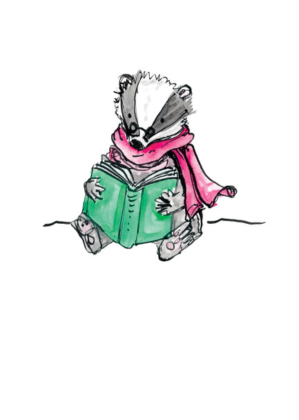 Badger with a Book