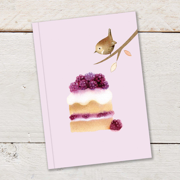 Notebook A6 Lined - Bird & Cake 105 x 148mm 