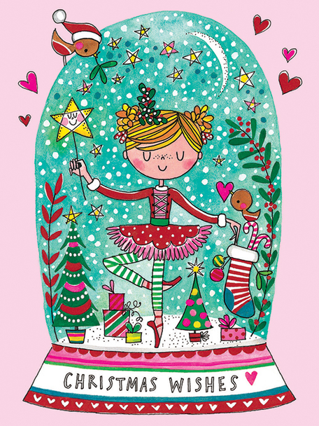 Pack 5 - Ballerina Snow Globe (105x80mm)