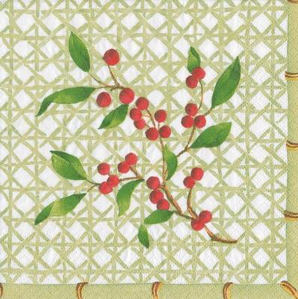 Plate Large(Pkt8) - SALE Holly on Trellis SQ