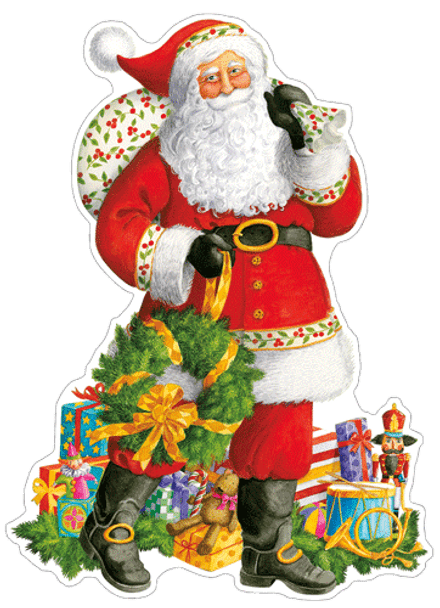 Tag DieCut - Pk4 Jolly St. Nick