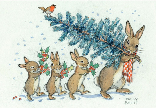 Nostalgia- Rabbit Carrying Christmas Tree