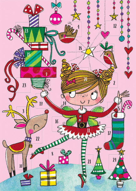 Advent Calendar Card Flitter - Fairy Reindeer