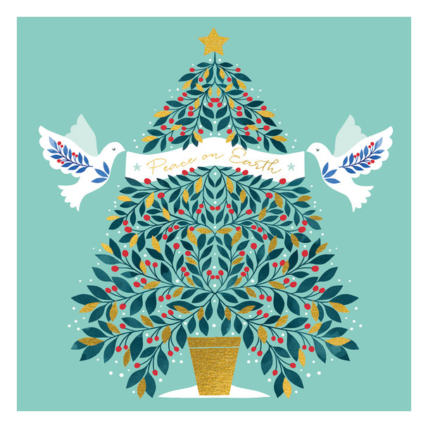 Charity Pack (6) - Peace Doves Tree (SQ130mm Foil)