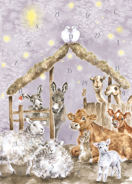 Advent Card A5 SALE- Away in a Manger 158x210mm 
