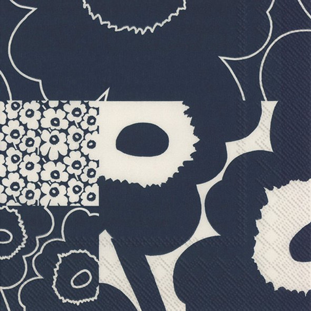 Marimekko - Unikko Kollaasi Dk Blue