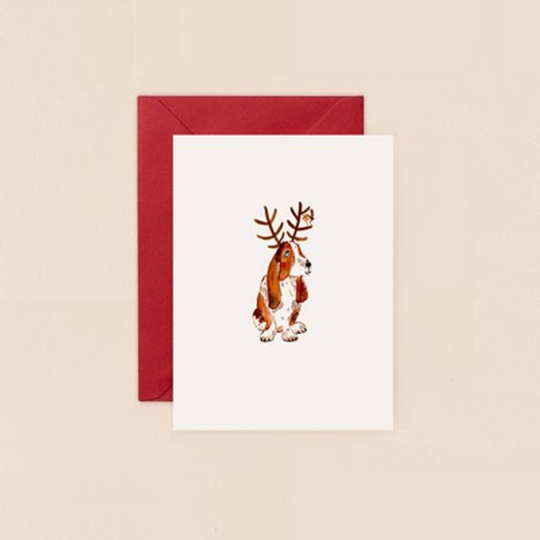 Small Card- Dog & Robin (120x90mm)