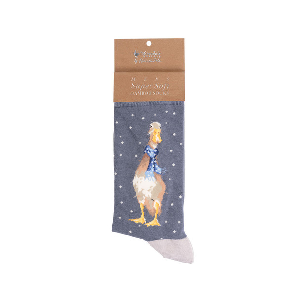 Sock Mens Bamboo - Christmas Scarves Duck (US8-12)
