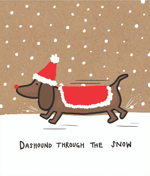 Dashound through the Snow