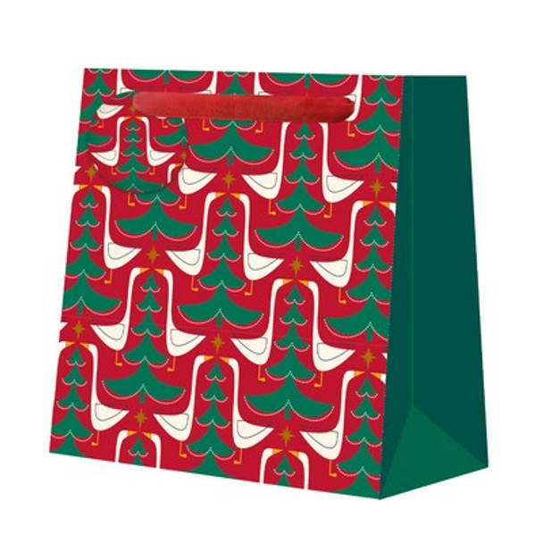 Gift Bag Medium- KR Christmas Geese (W22xH22xD8cm)