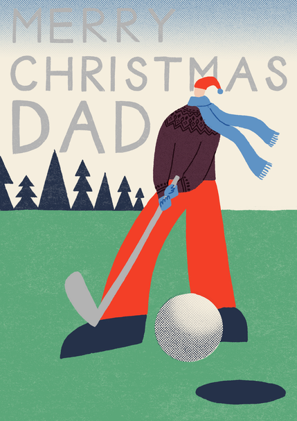 Merry Christmas Dad Golfer