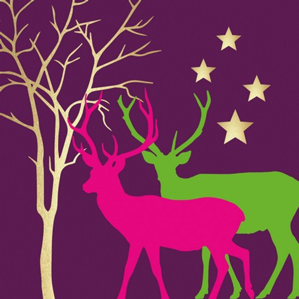 Winter Deers Purple