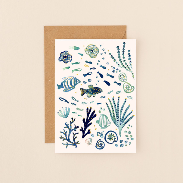 Fish Coral (Gold Foil)