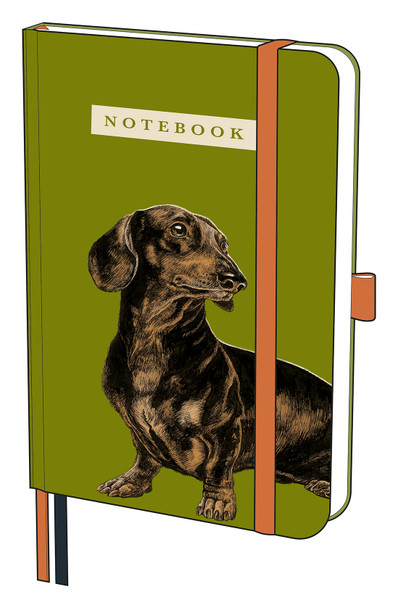 Notebook A5 180Pg Lined/ Paper Pocket - Sausage Dog 144x209mm